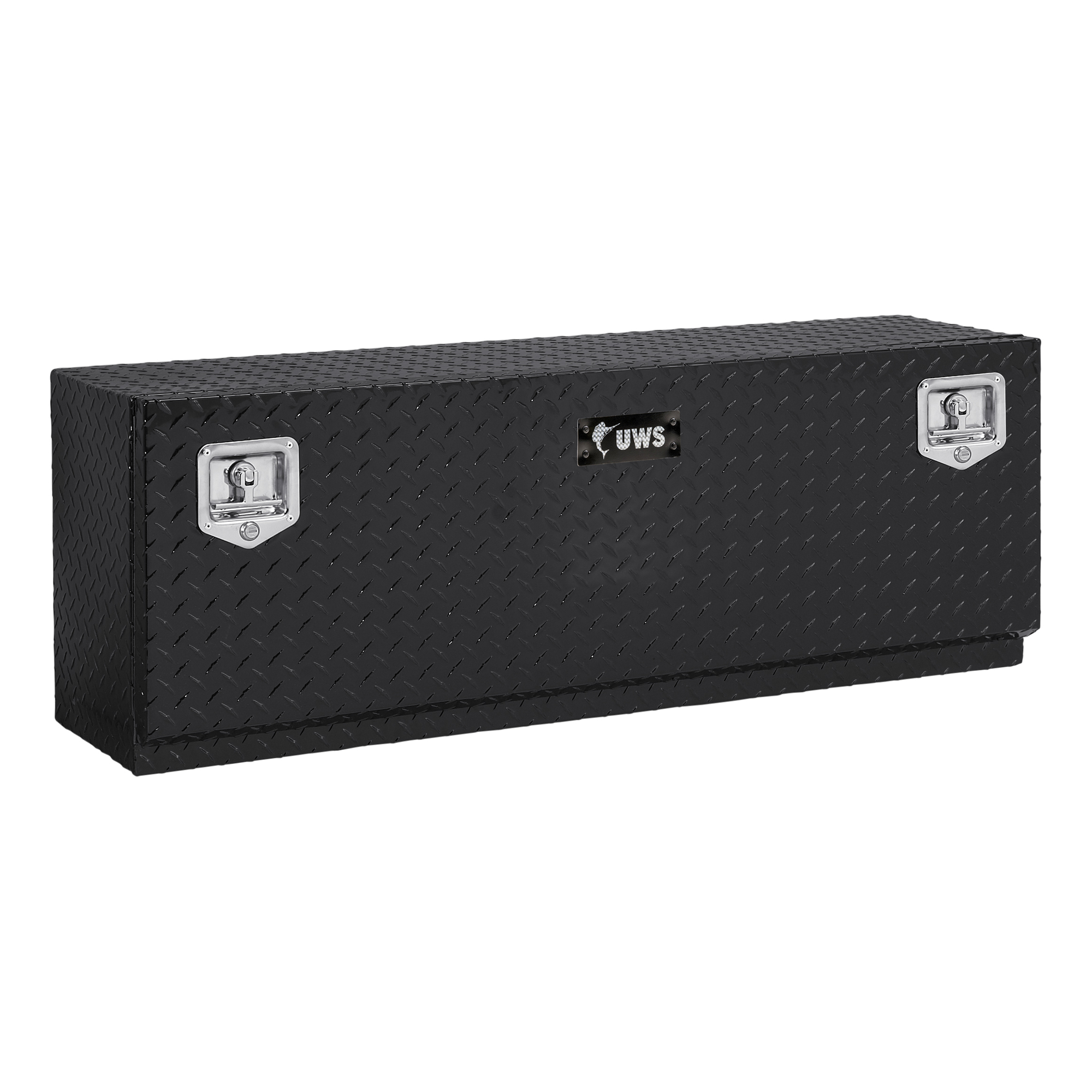 UWS, 60in. Single-Door Topside Truck Tool Box, Width 60 in, Material Aluminum, Color Finish Gloss Black, Model# EC40032